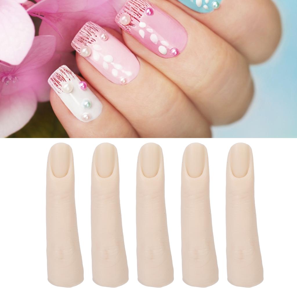 Silikon Übungsfinger für Tattoo Acrylnägel Übung Flexible Gelenke Nagel Finger