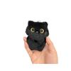 Soft Fluffy Black Cat Plush Keychain Adorable Cartoon Animal Pendant Skin-friendly Soft Filling Accessory for Key Holder BFF Gift