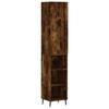 VidaXL Highboard Smoked Oak 34.5x34x180 Cm Engineered Wood 3198998