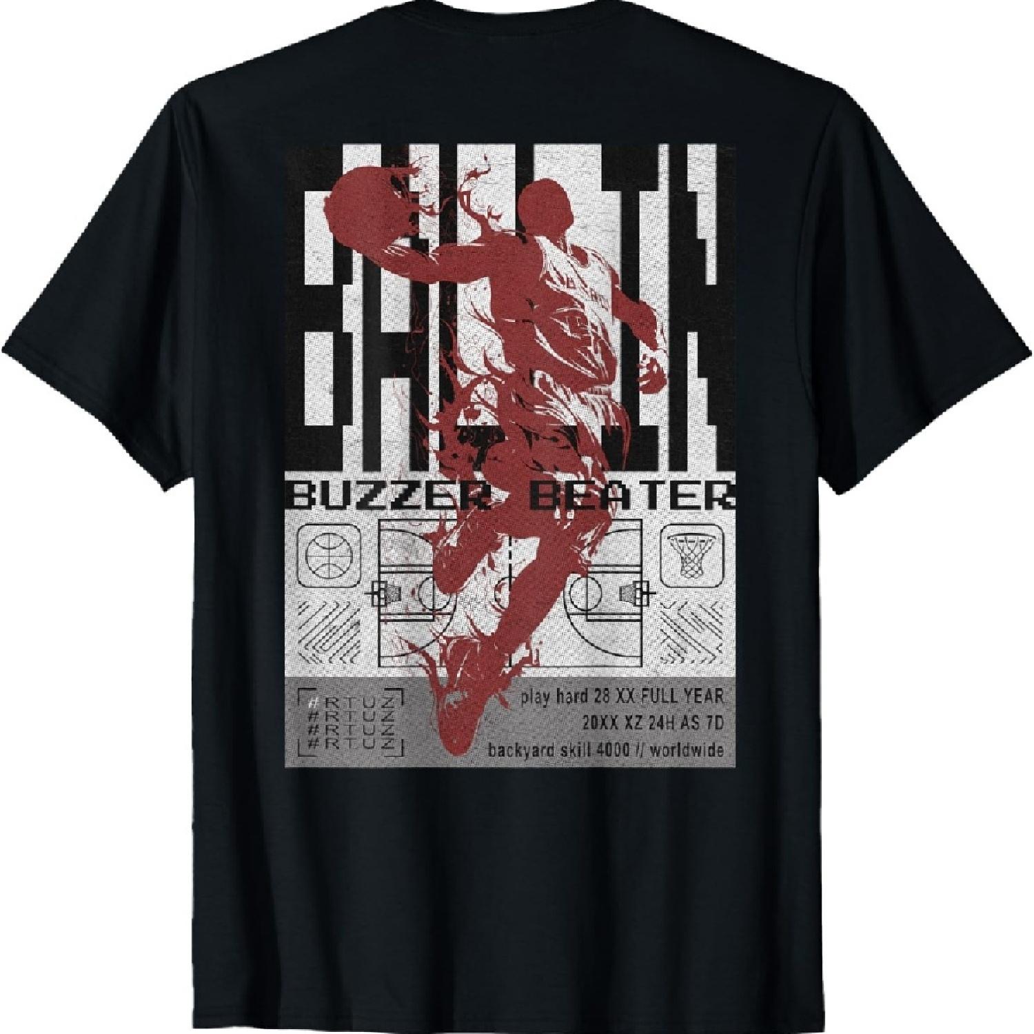 

Basketball Hip Hop Urban Edgy Y2K Back Print Streetwear T-Shirt XXXXXL