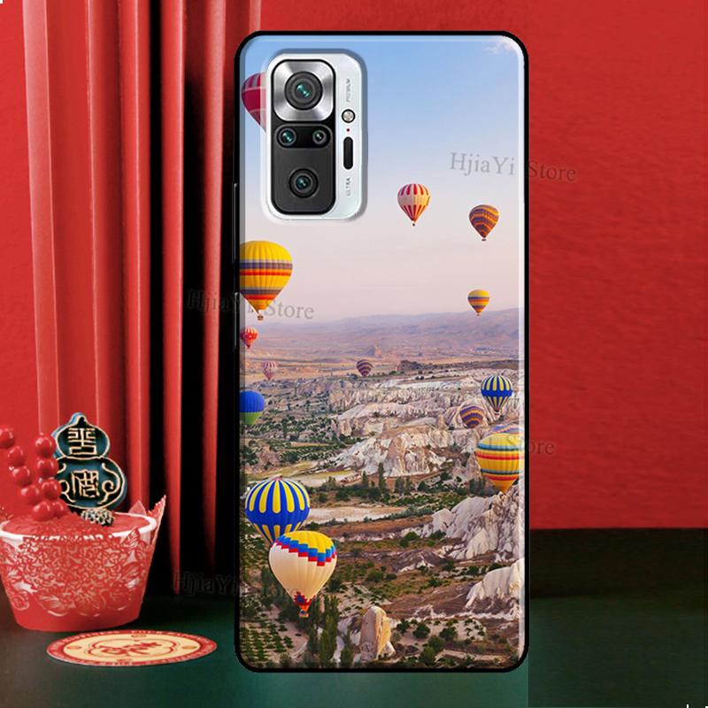 Hot Air Balloon Travel Mountain Case For Xiaomi Redmi Note 12 Pro 11 9 8 10 Pro 9S 10S 11S 12S Redmi 12C 9C 10A 10C Cover