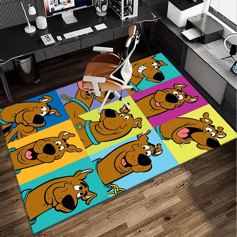 Scoo-dog Halloween Mystery Office Rug Chair Mat, Game Carpet, Suitable for Front Door, Bedroom, Living Room, Desk, Holiday Gift