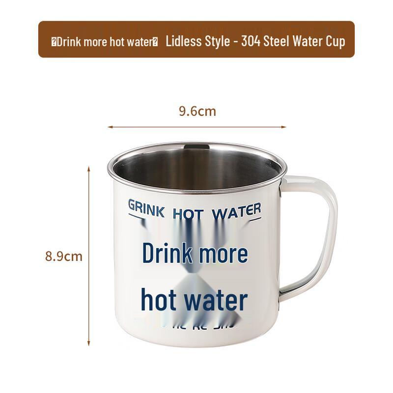 Jiemengzhe Retro 304 Stainless Steel Water Mug