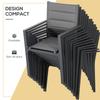 Garden Furniture Set in Aluminium and Textilene Extendable Table 8/12 People 12 Stackable Chairs Grey