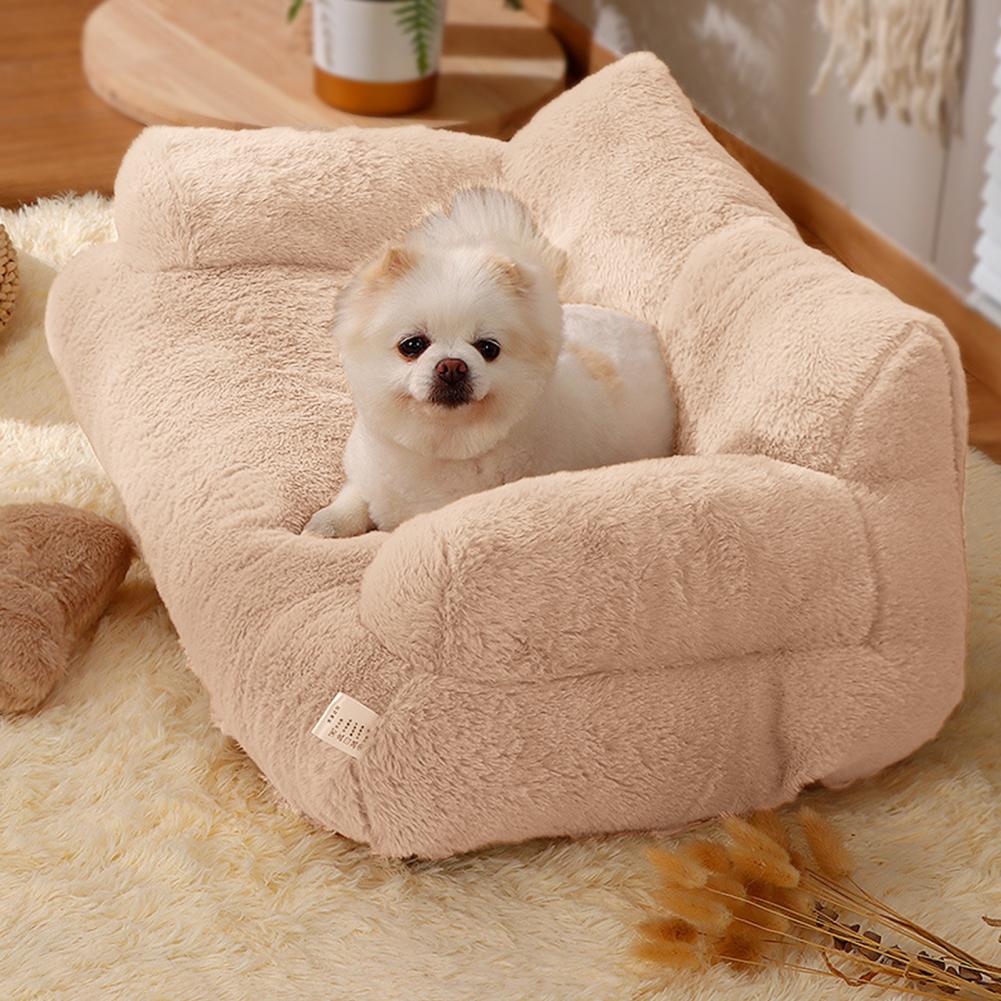 1 Set Winter Plush Pet Bed Soft Comfortable Pet Sofa Bed Removable Washable Dog Nest Couch Cat Sleeping Cushion Pet Supplies