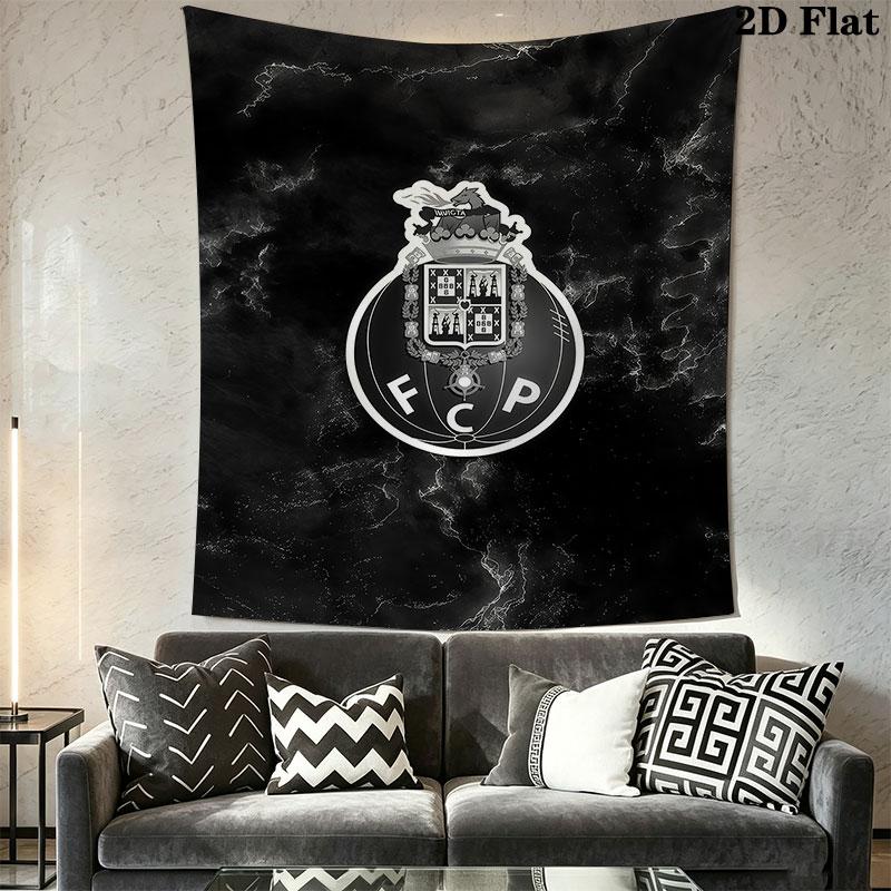 Porto logo Wall Hanging Printed Fabric Blanket Decorative Tapestries for Bedroom Living Room Home Decor