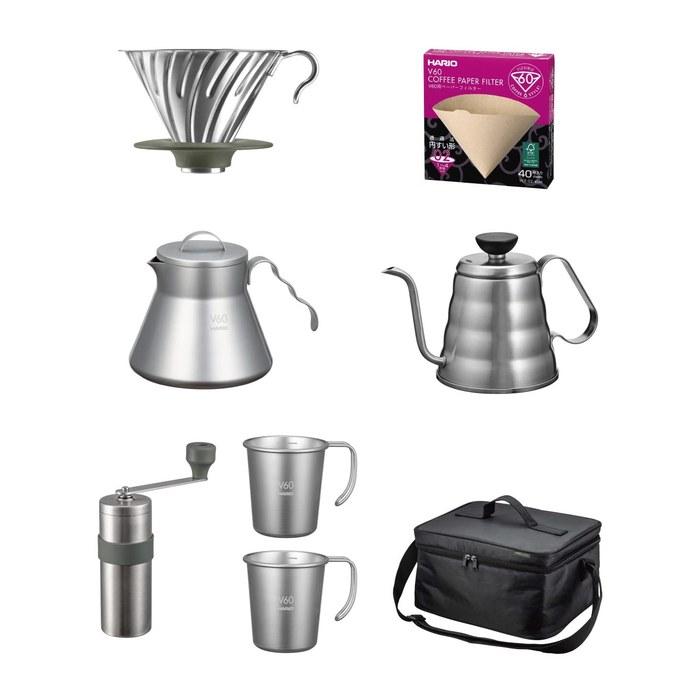 HARIO V60 Outdoor Coffee Full Set Black (x 1)