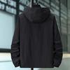 Summer Men's Solid Color Sun Protection Clothes Zipper Hoodie Fashion Sunscreen Clothes Large Casual Outerwear