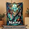 Custom Name Personalized Final Fantasy Print Blanket, Home Decor, Bedroom, Sofa, Camping, Couch, Gifts for Birthday Christmas