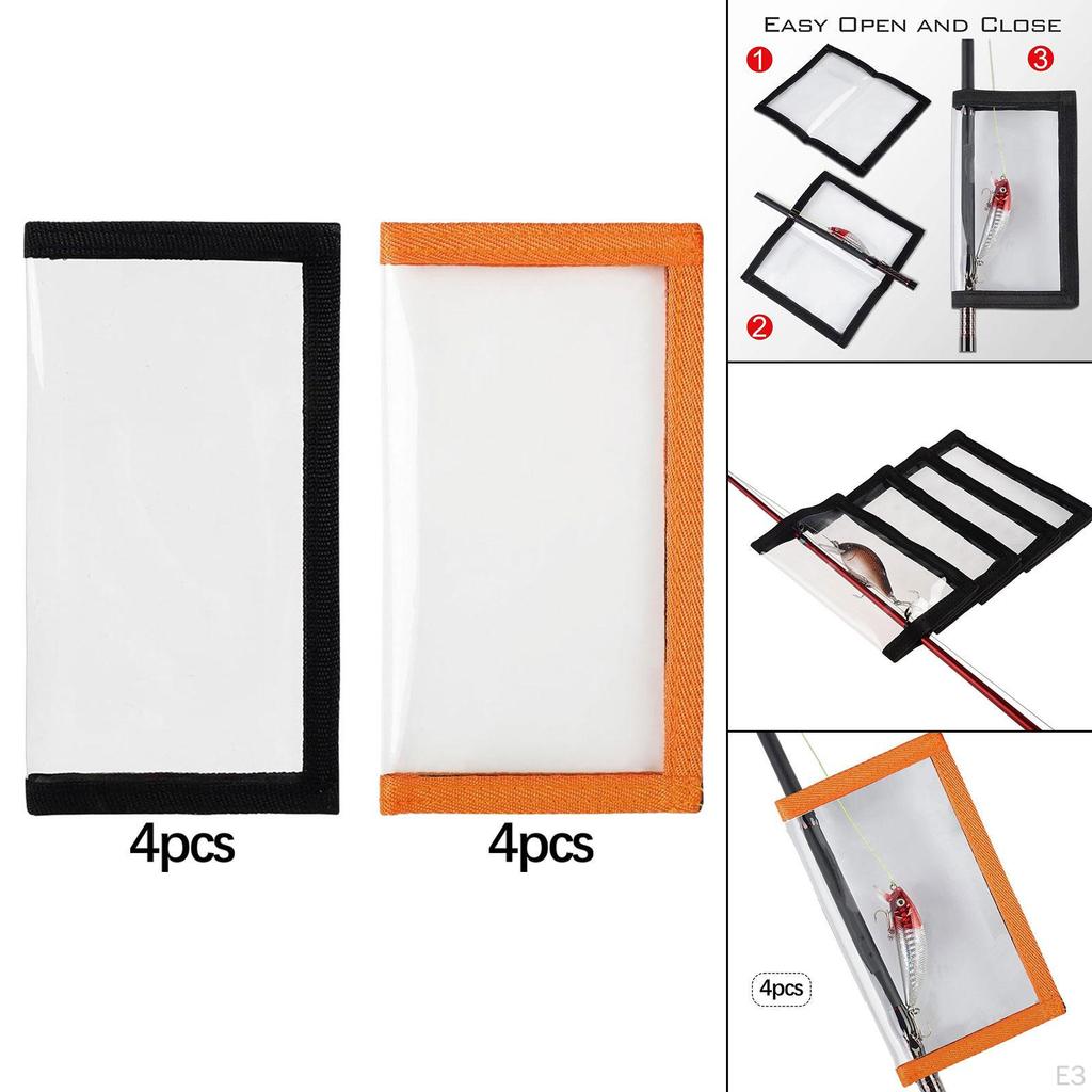 4 Pieces Fishing Lure Wraps Covers Protector Storage Bags for Various Lures