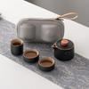 Yi Pan Portable Black Pottery Travel Tea Set