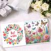 6pcs Diamond Painting Gift Card DIY 5D Rhinestone Arts Greetings Birthday Card Handmade 5D Rhinestone Embroidery Arts Cards Kits