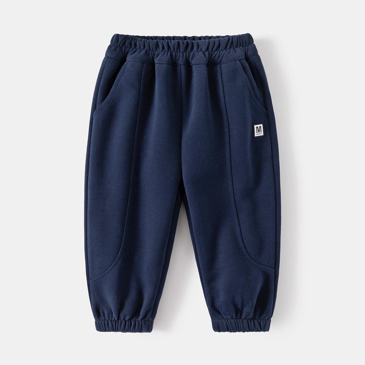 

Boys Street Style Sweatpants - Autumn 2025 Collection for Kids, Spring Outfit, Long Sporty Trousers for Children 100 cm темно-синий