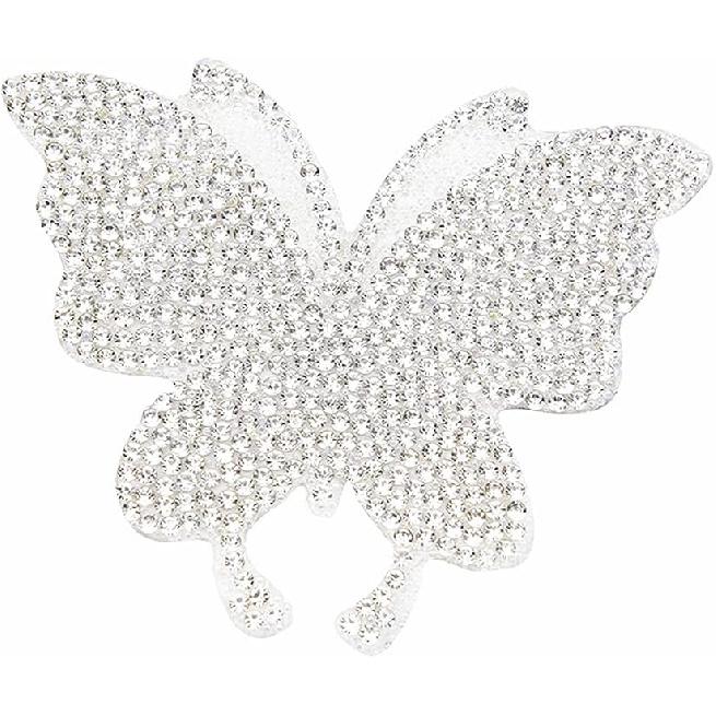 Riloer Butterfly Style, Adhesive Design, Glass Rhinestone Butterfly Sticker, 10 pcs/Set
