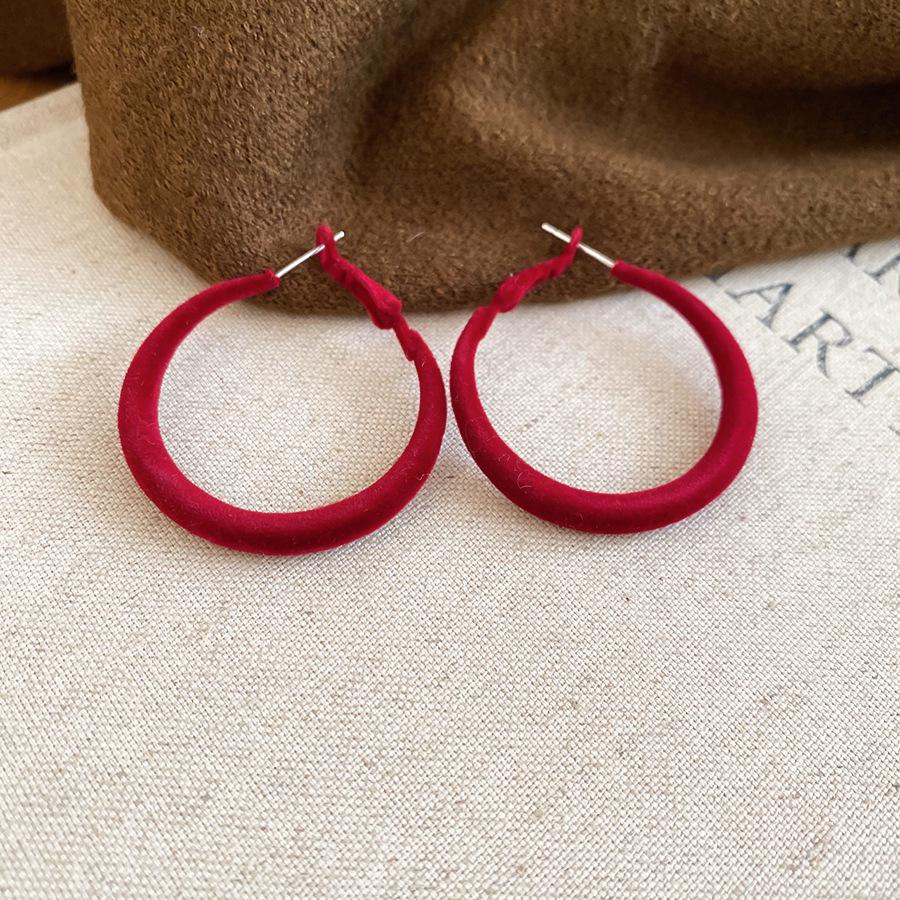 Modische Minimalistische Beflockte Silber-Creolen - Retro, Vielseitig, Einzigartiges Design für Damen