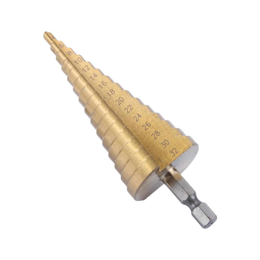 High Quality Titanium HSS Large Step Cone Drill Bit Hole Cutter Tool 4 32mm