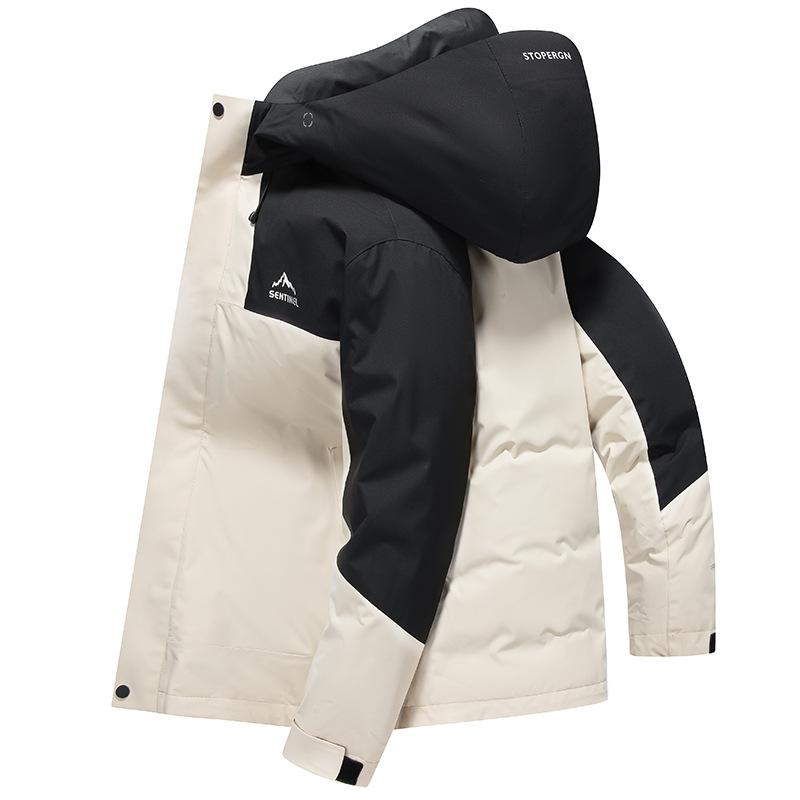 

Куртка-пуховик с капюшоном Duck Down Take-off Liner, утолщенная, для молодежи, средняя и длинная 4XL