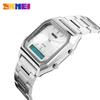 Skmei Women Digital Watch Waterproof Stainless Steel Simple Elegant Wrist Watch For Women Men Man 1220