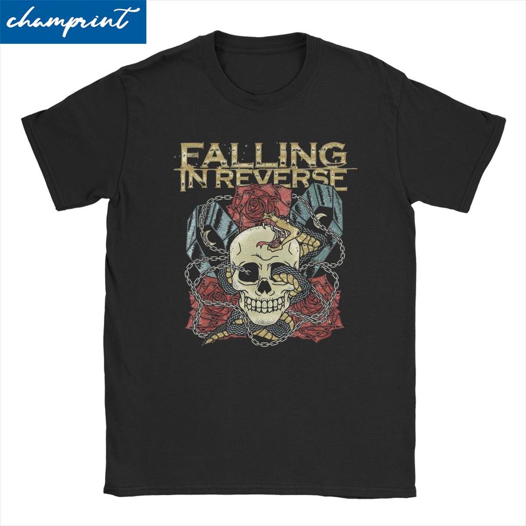 Falling In Reverse The Death T Shirts for Men Women Pure Cotton Casual T-Shirt Rock Music Tee Shirt Short Sleeve Clothing