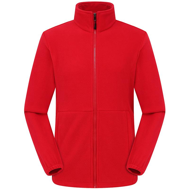 Outdoor Fleece Jacket for Men & Women - Thick Warm Polar Fleece Cardigan with Optional Logo for Autumn/Winter.