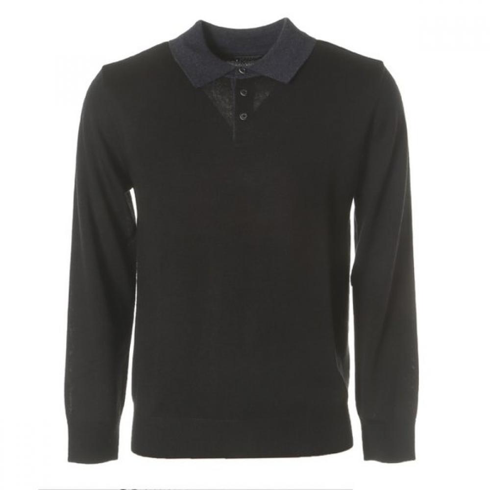 Countess Mara Воротник с контрастными концами из смесовой шерсти Черное поло Cstw3b1110k0 95