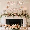 Letjolt Hello Baby Boho Flower Banner Girls Baby Shower Letter Garland Floral Birthday Gender Reveal Party Banner Nursery Decorations 12pcs