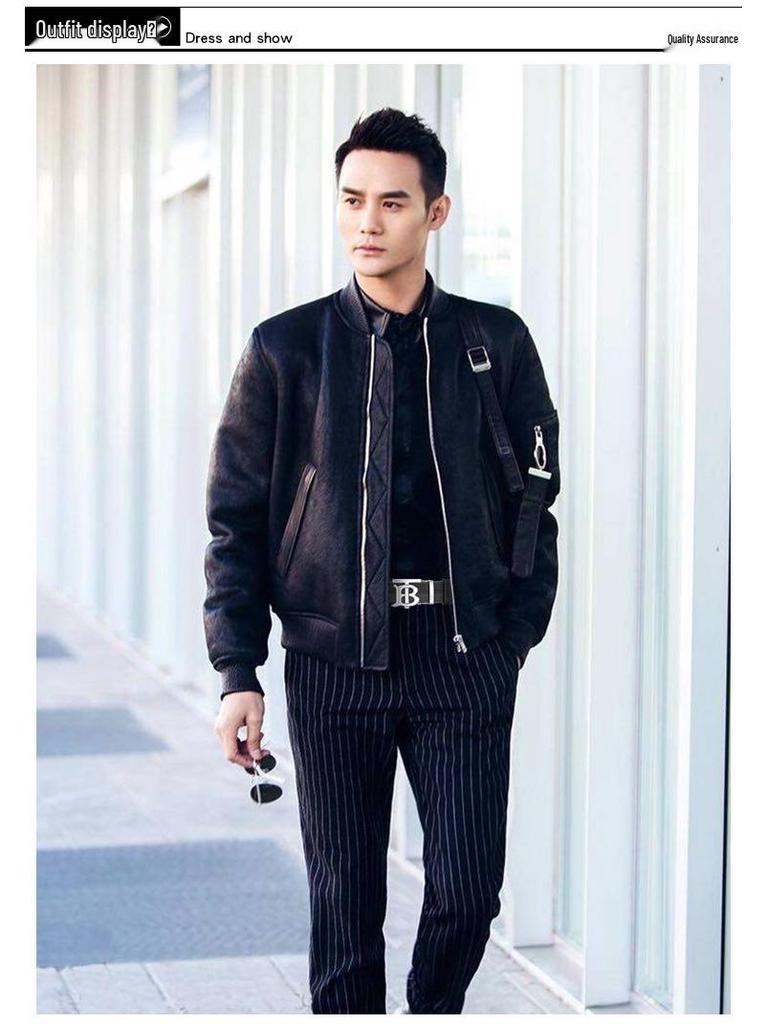 New B Brand Men's Genuine Leather Automatic Buckle Belt - Top Layer Cowhide, Business Casual Style