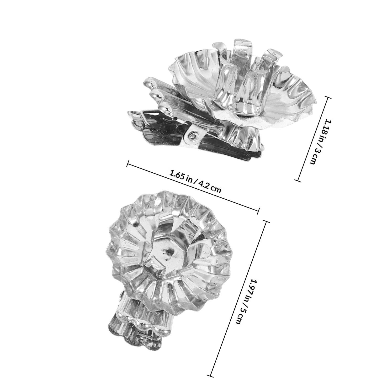20 Pcs Metal Clamping Clips Candleholders for Taper Candles Christmas Decorations Tealight Iron Lovely серебряный