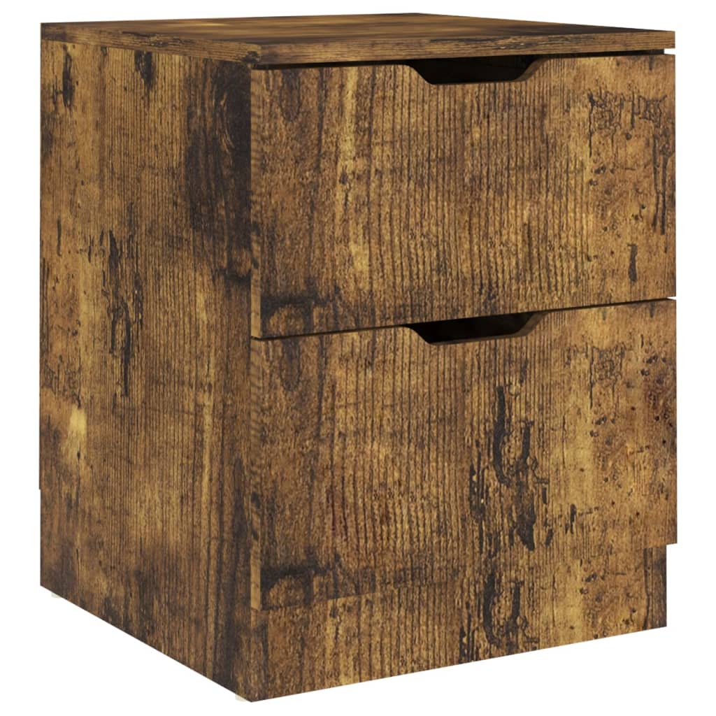 Vidaxl Nightstands, 2 Pcs, Smoked Oak, 40X40X50 Cm
