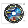 3PCS 4.5Inch Multi Material Cutting Blades for Dry Cut Metal Tile Stone Plastic Angle Grinder Saw Alloy Cast Iron Marble Tool