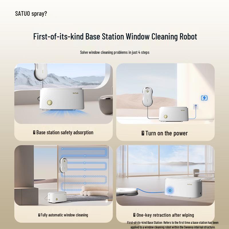 SATUO T30 Pro Robotic Window Cleaner CN plug (adapter included)