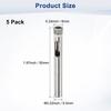 5pcs Diamond Hole Saw Drill Bit 3-18mm Glass Drill Bit for Ceramic/Marble/Granite Stone/Bottles/Tile Cutting [Silver Tone]