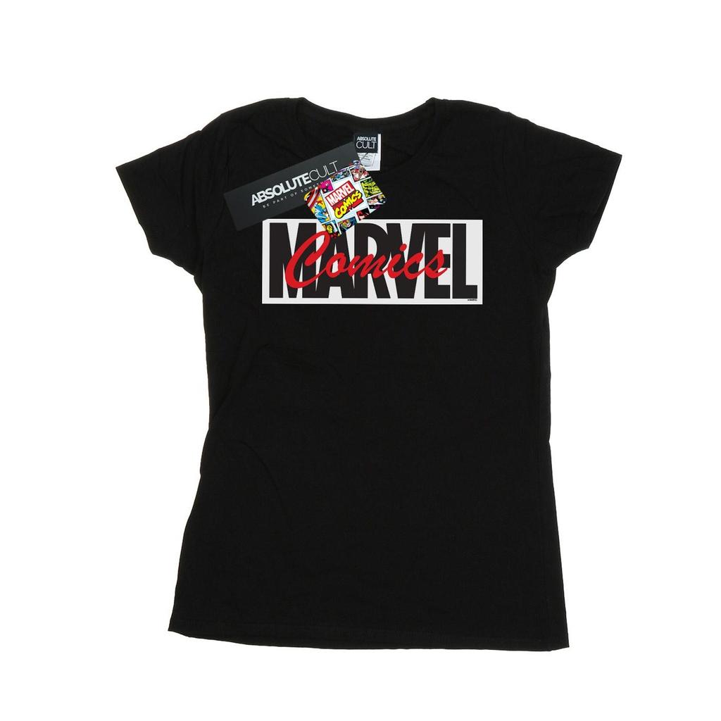 Marvel Womens/Ladies Red Font Logo Cotton T-Shirt