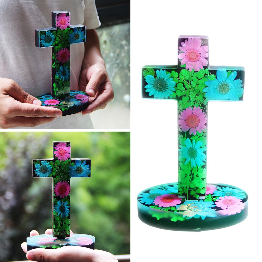 Flexible Silicone Cross Ornament Moulds Religious Crafting Mold Jewelry Making Molds Gift for Hand-Making Enthusiasts