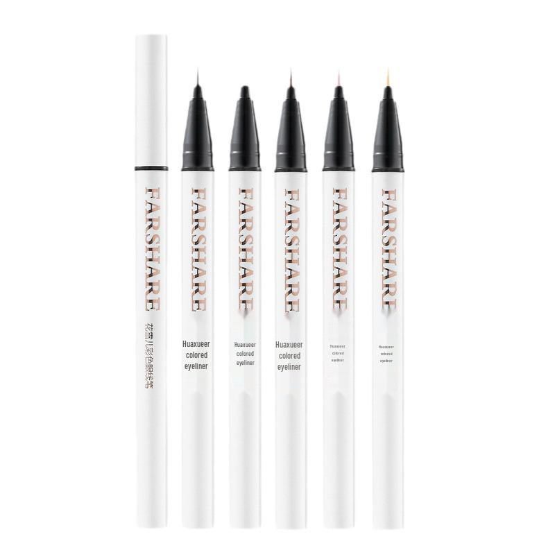 Hua Xue Er White Liquid Eyeliner: Waterproof, Smudge-Proof, Long-Lasting for Comic Con, Cosplay, Stage Makeup, Beginners.