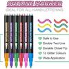 Traumhafter Glanz Dual-Line Konturenstift Set – Metallischer Umrissmarker, 2–3 mm Spitze, Schnelltrocknende Ungiftige Tinte für Kunst, Karten & DIY-Bastelarbeiten