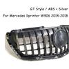 W906 GT Style Front Bumper Grill For Mercedes Benz Sprinter W906 2500 3500 2014-2018 facelift Racing Grille Silver