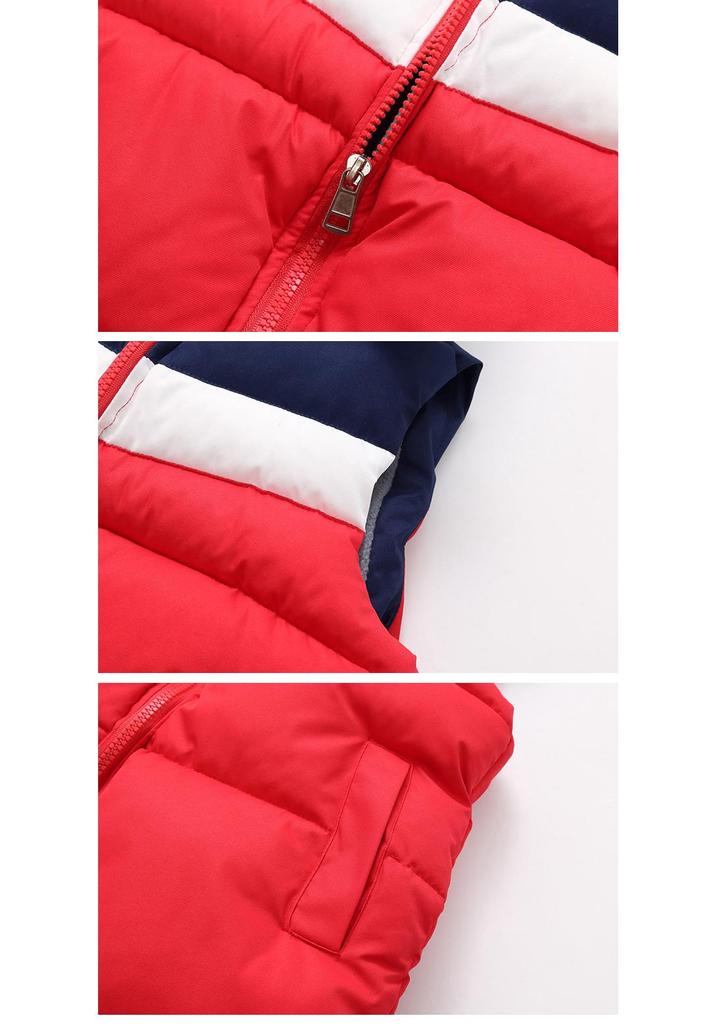 Gilet Imbottito Caldo in Pile con Cappuccio per Bambini Autunno/Inverno - Bambini e Bambine