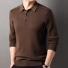 Hengyuanxiang Men's 100% Pure Wool Polo Collar Sweater