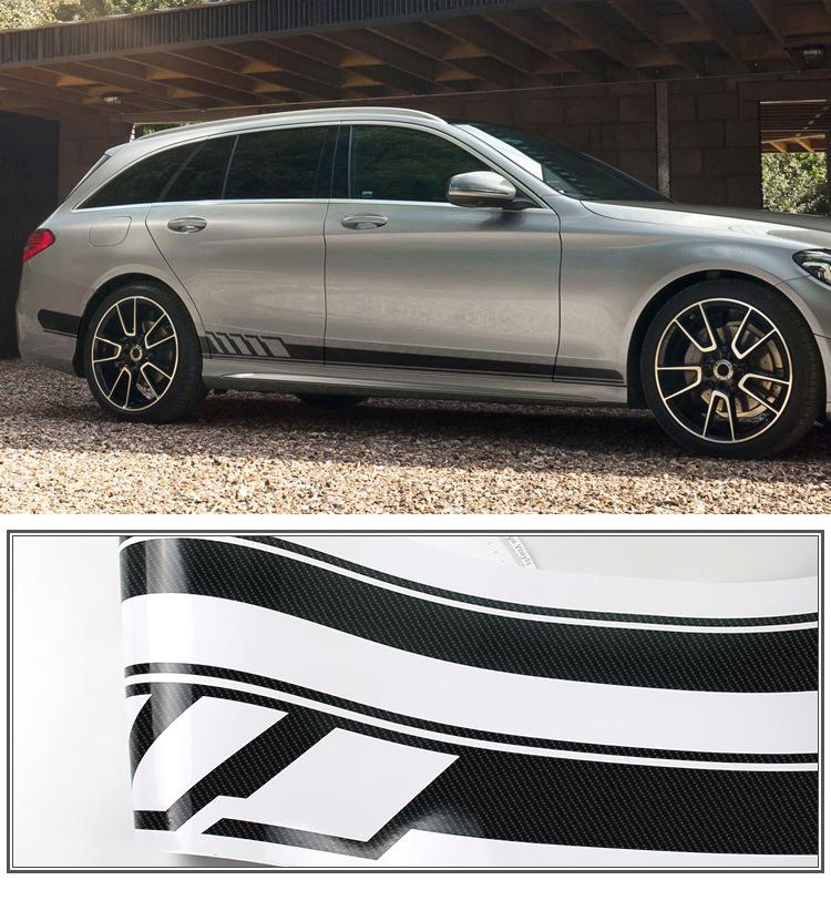 Mercedes-Benz C-klass Kombi S205 Kaross Sidokjol & Huv Dekorativa Klistermärken