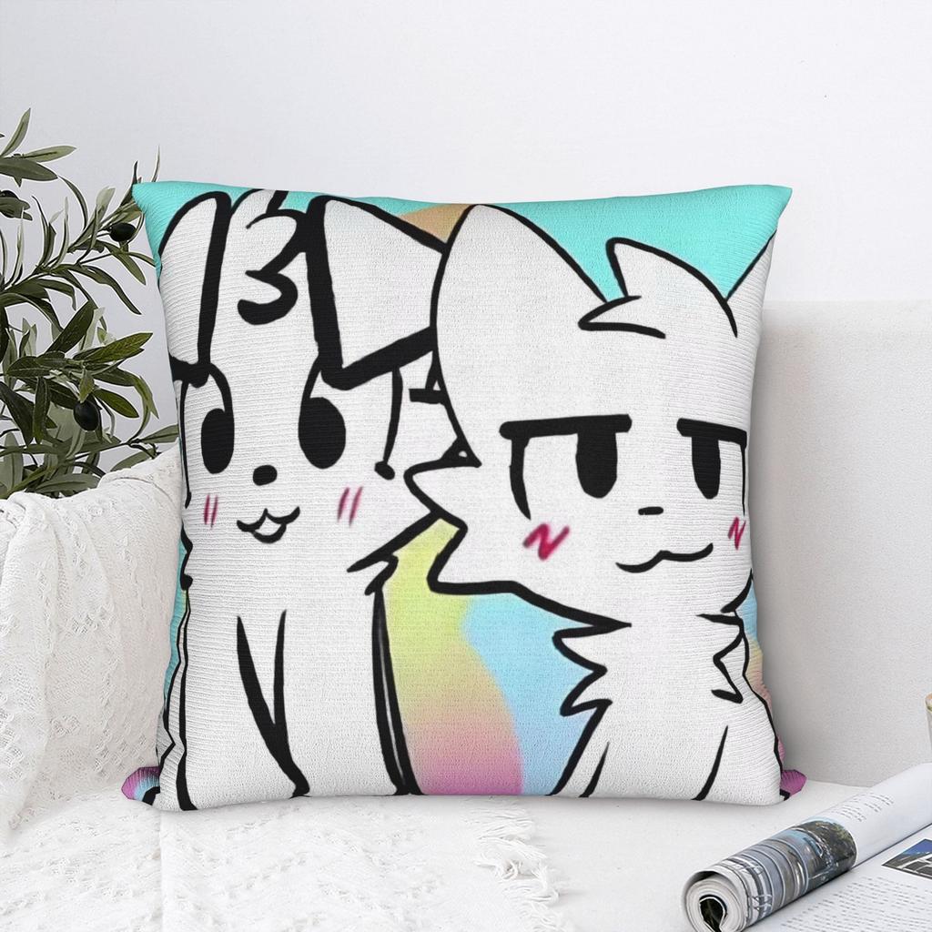 Boykisser Silly Cat Square Pillow Case Cartoon Cushion Cover Awesome Zipper Decorative Throw Pillow Case Cover for Home 45x45cm