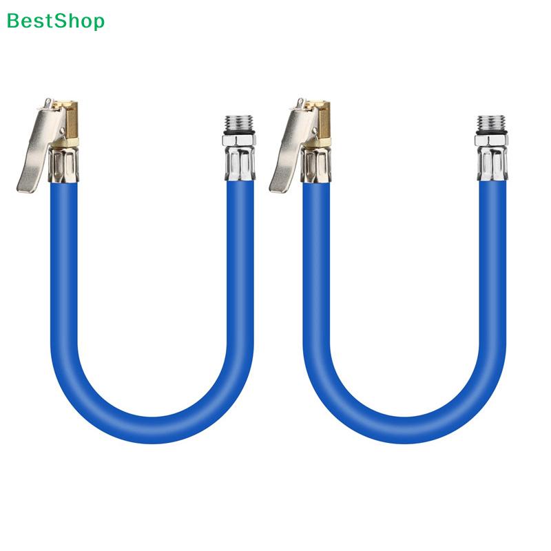 2 Pack Tire Inflator Hose with Locking Air Chuck - 12.2 Inch Rubber Extension Hose for Tire Pressure Guns