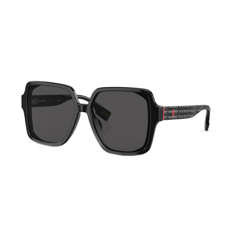 

Burberry Statement Simple Casual Fashion Versatile Plate Frame Square Sunglasses Unisex Black F чёрный