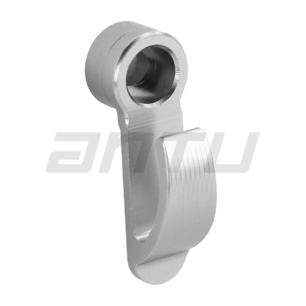 

Modified motorcycle electric vehicle helmet hook brake pump clutch handle cnc half cover scooter side storage hook срібний