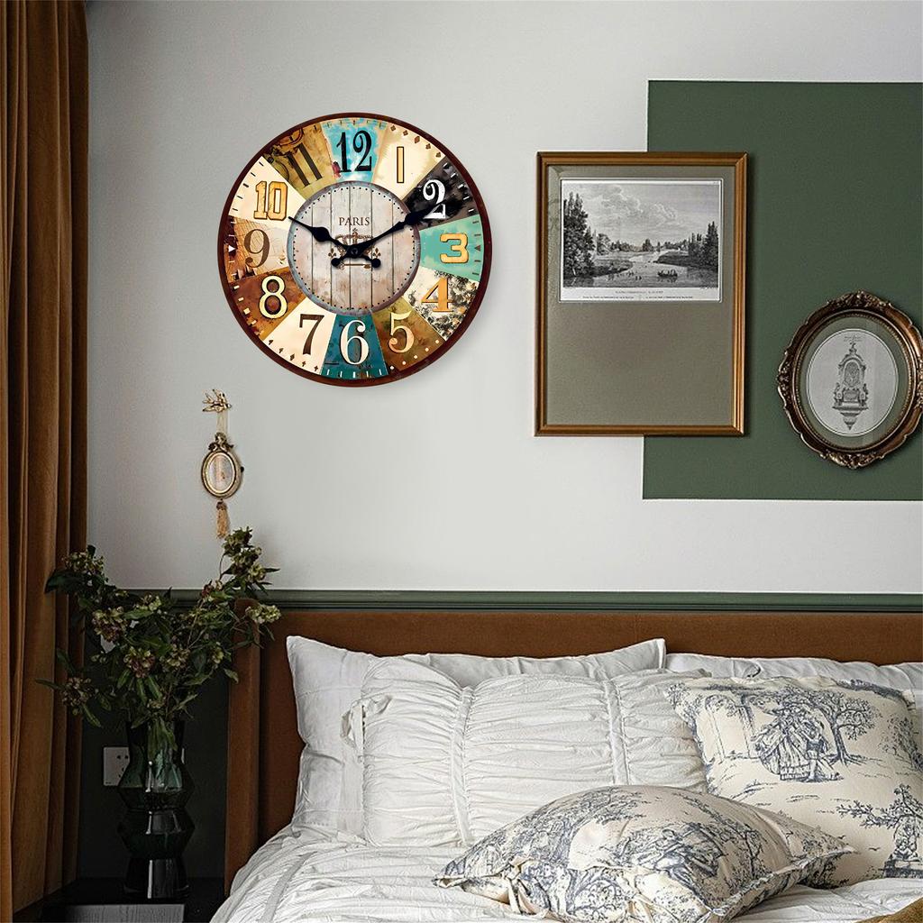 High-Quality Vintage High-Quality Mediterranean High-Quality Wooden High-Quality Wall High-Quality Clock High-Quality Living Interior Space