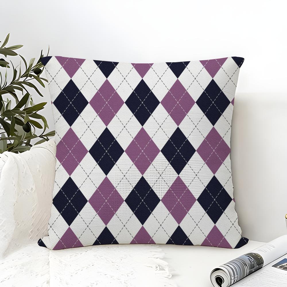 Classic British Argyle Pattern Pillow Case linen pillow case sofa home decor cushion cover cushion cove
