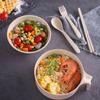 1 Set Wheat Straw Instant Noodle Bowl With Lid For Work Student Dormitory Bowl And Chopstick Set Large Capacity Rice Bowl Gift