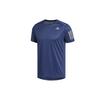 T Shirts Men's Navy Blue Crew Neck Moderate Straight Fit FL6945