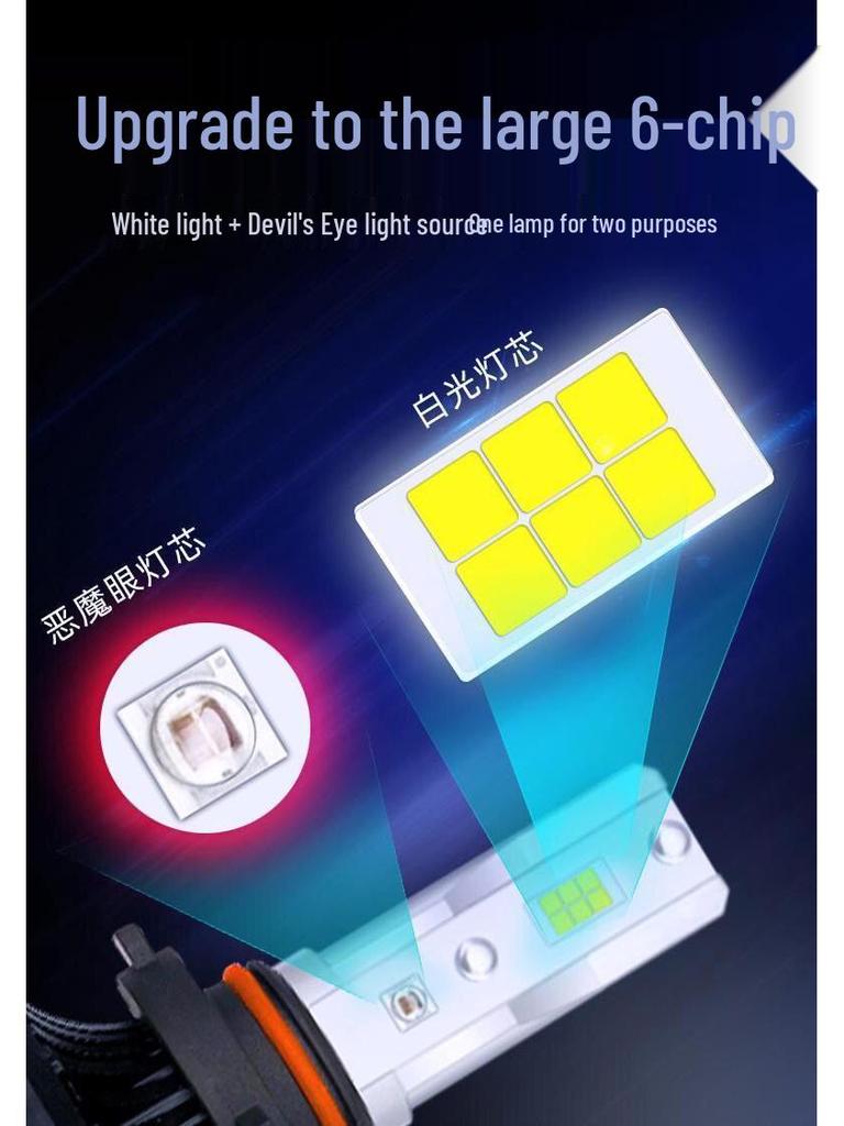 LED Headlight Mod Kit with Built-in Demon Eye Bulbs for 10th Gen Civic, XRV, Vezel, Accord, and Lingpai.