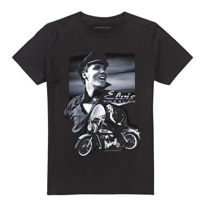 Elvis Presley Motorcycle Unisex T-Shirt S-5XL, Black